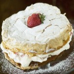 Strawberry Meringue Cake and…Dinner on the Pavement