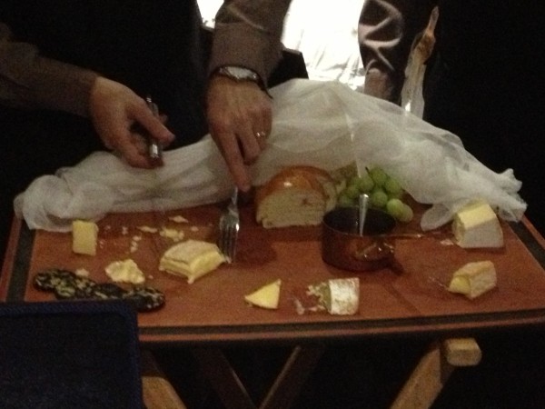 Preparing the cheese platter