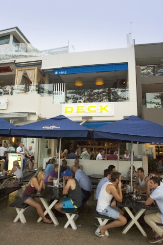 Deck Bar and Dining on the night of a heatwave