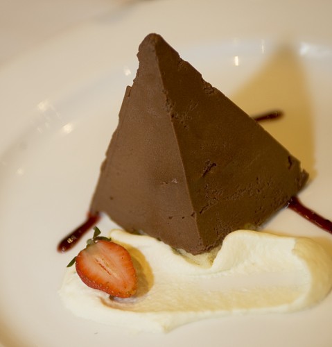 Dark Chocolate Pyramid with Cream
