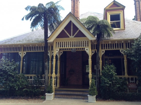The front entrance of the original homestead, now Darleys