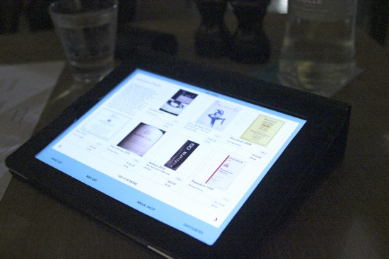 i-pads are brought to each table and left with you to select your wine