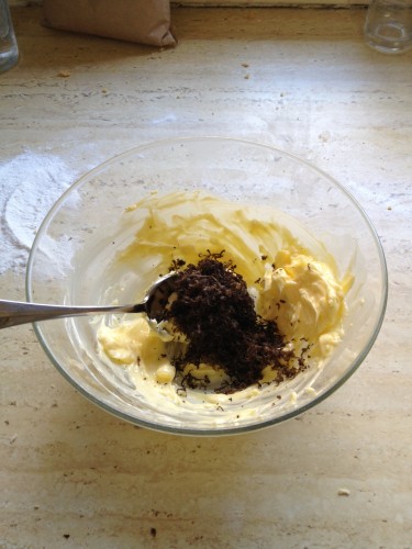 Making truffle butter 
