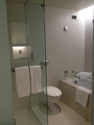 Bathroom with the separate shower