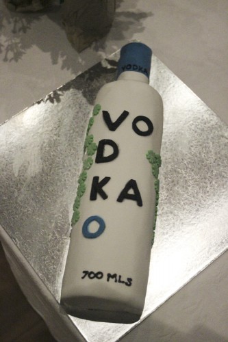 A bottle of Vodka O