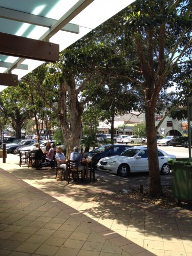 It's lovely to be able to sit under the shade of the gum trees 