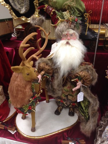 Santa with his reindeer 
