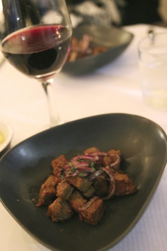 Calf liver with Spanish onion, sumac and parsley
