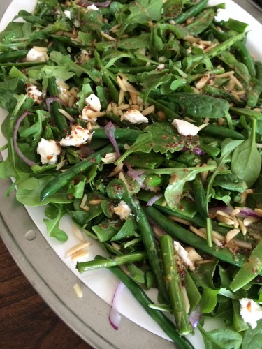 Pip's green salad with Persian feta - very fresh and vibrant
