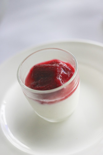 House-made yoghurt with rhubarb compote