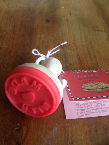 A 'Made with Love' cookie stamp