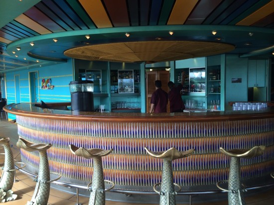Lido pool bar with fish bar stools 