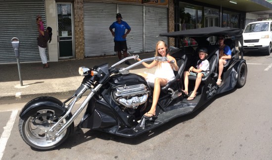 No, she did not drive the V8 trike