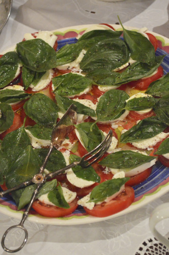 Tomato, basil and buffalo mozzarella salad