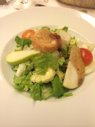 Salad:  Fresh Greens with Pear