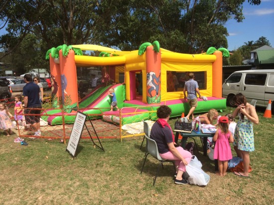 Face-painting and a jumping castle
