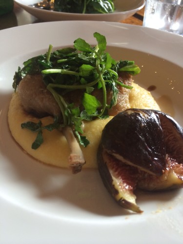Soft polenta with confit duck leg, figs and wilted watercress $34.00