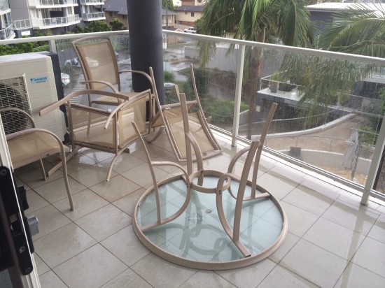 The furniture on our balcony