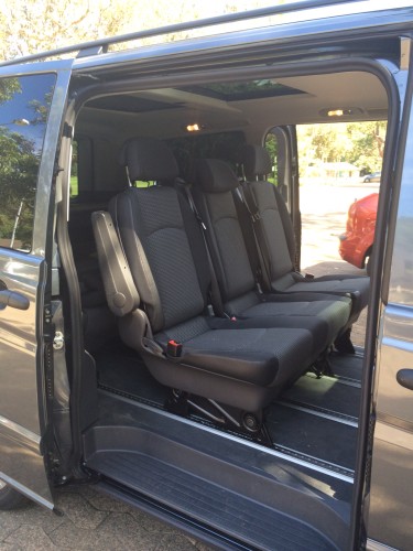 The dual side doors are very wide opening making it easy to get in and out of the vehicle