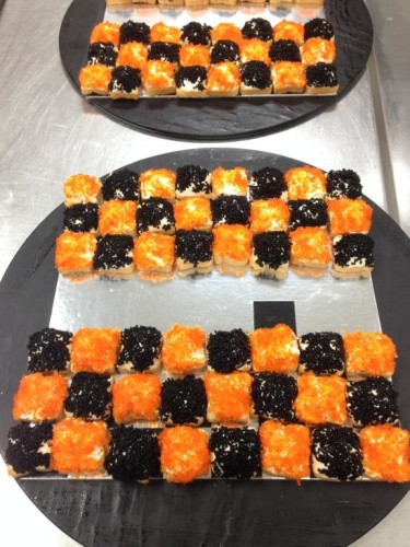 Egg caviar toasts 