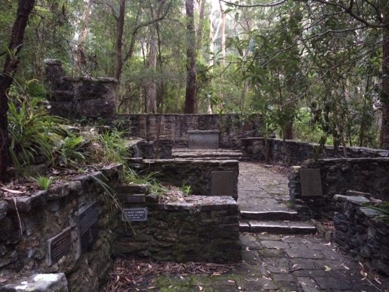 The outdoor chapel built by the homeless during the depression 