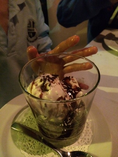 Alfie's ice cream and those hands!
