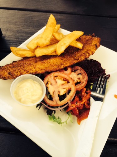 Fish and Chips with Salad $15.00