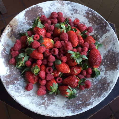 My new platter loaded with berries