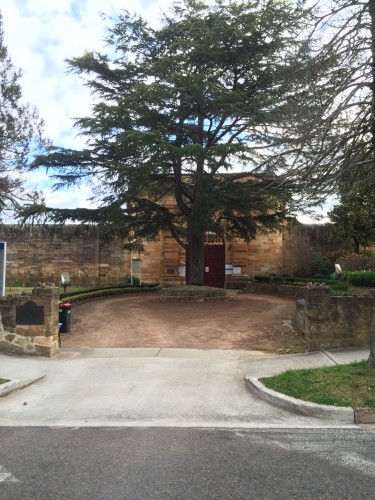 Outside the gates of Berrima Gaol
