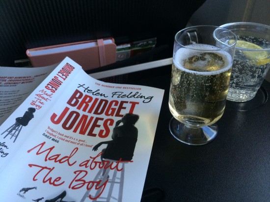 A good book with a champagne