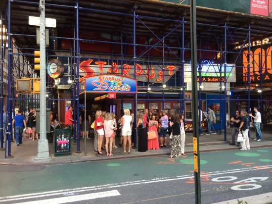 Ellen's Stardust Diner is currently covered in scaffolding