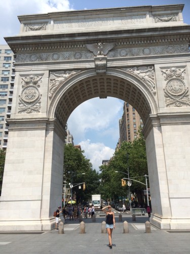 Washington Square.  The restaurant is through the arch and on the right-hand side of 5th Avenue