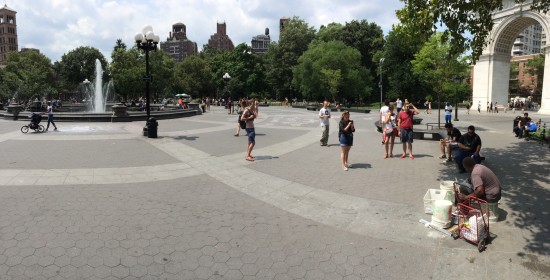 Washington Square Park on a summer's day