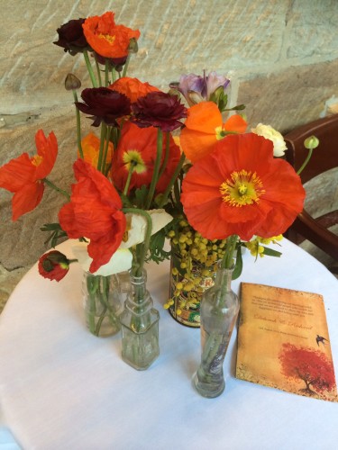Flowers that matched the invitations and Order of Service