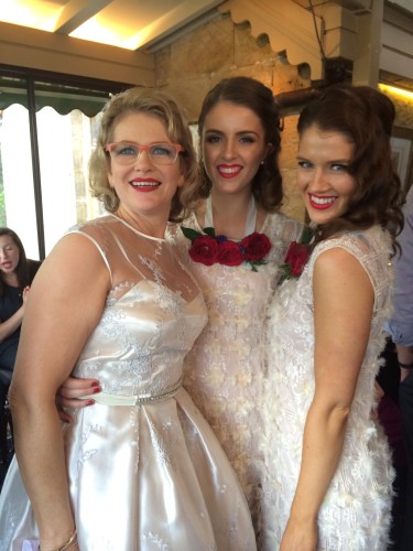 The bride with her two daughters