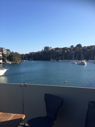 The view from the balcony at the Rowers' 