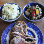 Parmesan Crusted Lamb with Warm Fennel and Red Pepper Salad