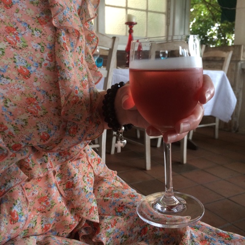 I do love a drink that matches my dress