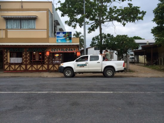 Parking isn't an issue in Luganville - and it's always free.
