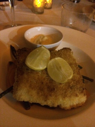 Crumbed Poulet Fish with Citrus Aioli
