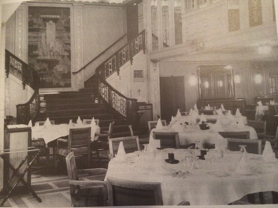 The luxury liner's dining room