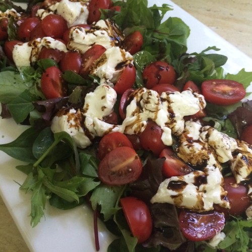 Tomato and labneh salad