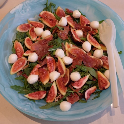 Fig, Prosciutto and Boccinini Salad