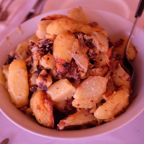 Potato and fennel gratin