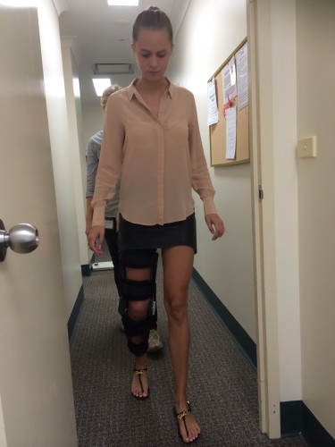 Learning to walk with a bent knee again 
