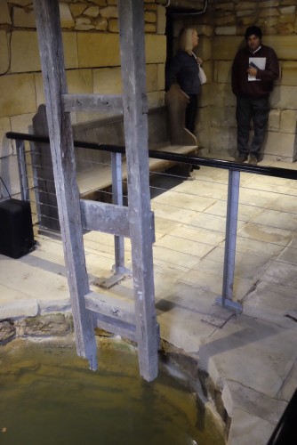 Today there's a safety rail around the well. 