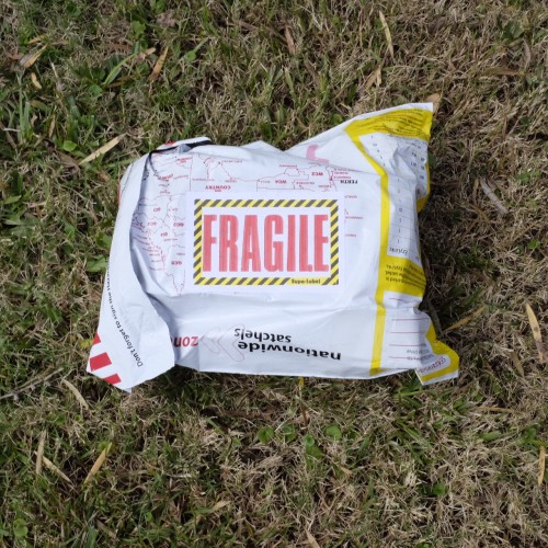 Fragile means 'handle with care'. 
