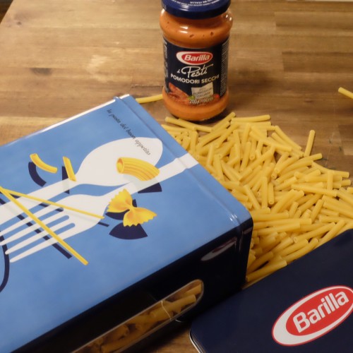 Retro Barilla pasta container