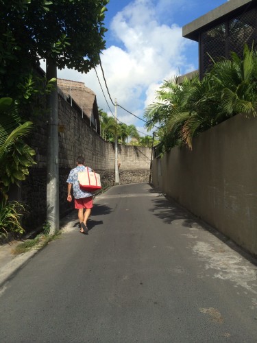 The lane/road leading to Peppers, Seminyak