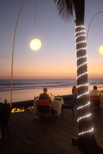 Dining outdoors in Bali